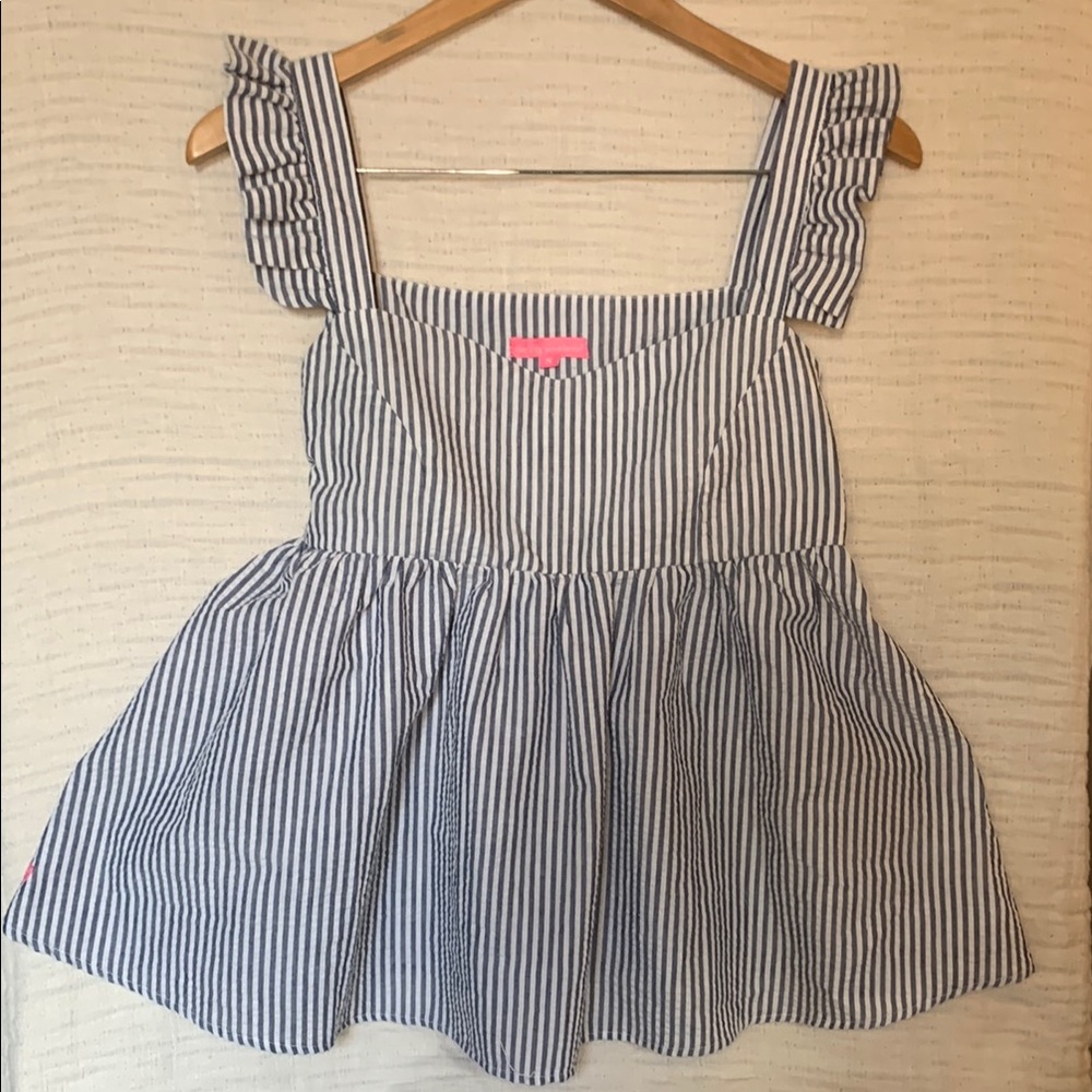Simply Southern Navy and White Striped Top